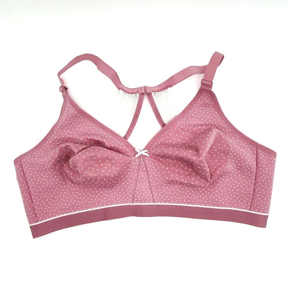 Cacique Pink Lilac Unlined Full Coverage No Wire Bra 46DD